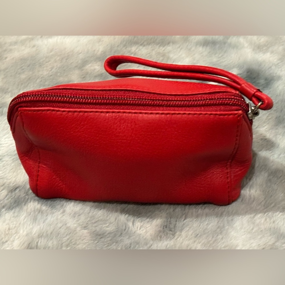Etienne Aigner: Red Genuine Leather Mini Wristlet - Picture 4 of 7